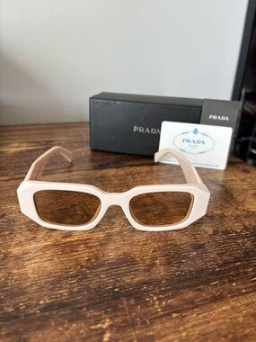 Prada Rectangular Sunglasses in Blush